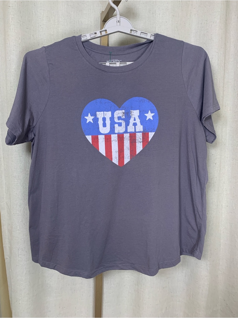 Mighty Fine Brown Graphic Tee with White Print